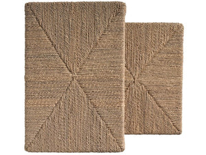 Universal Furniture Abaca Nesting Tables - Versatile Organic Tables Wrapped In Natural Fiber For Coastal Living Spaces Natural Tan  U533811-universal