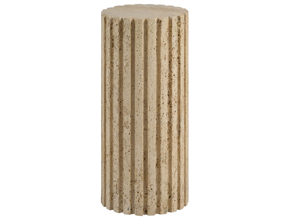 Universal Furniture Anchor Accent Table - Timeless Travertine Design With Sculptural Silhouette For Coastal Elegance Natural Stone  U533812-universal