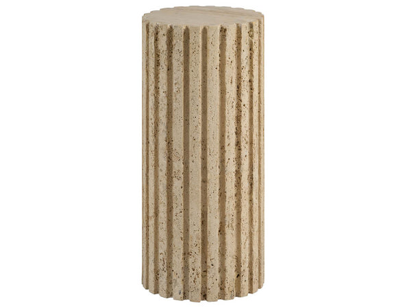 Universal Furniture Anchor Accent Table - Timeless Travertine Design With Sculptural Silhouette For Coastal Elegance Natural Stone  U533812-universal