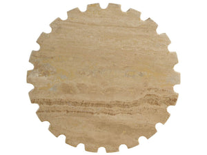 Universal Furniture Anchor Accent Table - Timeless Travertine Design With Sculptural Silhouette For Coastal Elegance Natural Stone  U533812-universal