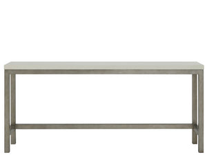 Universal Furniture Oasis Console With Stools - 82-inch Antique Nickel Design, White Quartz Top & Nomad Snow Upholstery Antique Nickel 92% Polyester,8% Linen U533816-universal