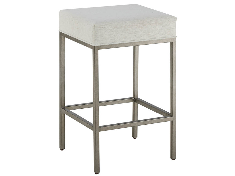 Universal Furniture Console Stool - 26-inch Oasis Design In Nomad Snow Fabric For Stylish Dining, Working & Entertaining Dockside Natural Tan Oak 92% Polyester,8% Linen U533816s-universal