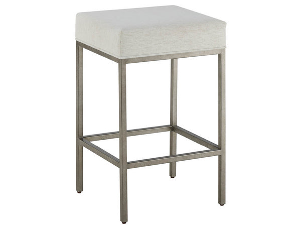 Universal Furniture Console Stool - 26-inch Oasis Design In Nomad Snow Fabric For Stylish Dining, Working & Entertaining Dockside Natural Tan Oak 92% Polyester,8% Linen U533816s-universal