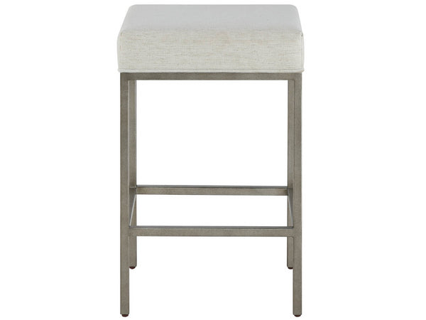 Universal Furniture Console Stool - 26-inch Oasis Design In Nomad Snow Fabric For Stylish Dining, Working & Entertaining Dockside Natural Tan Oak 92% Polyester,8% Linen U533816s-universal
