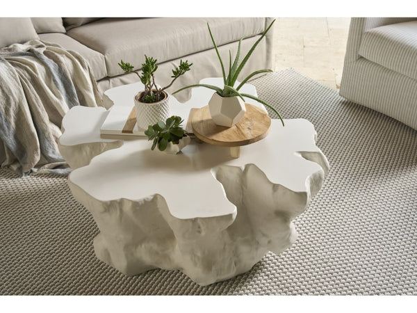 Universal Furniture Cliffside Cocktail Table - Unique White Concrete Design Inspired By Nature For Your Living Room White  U533818-universal