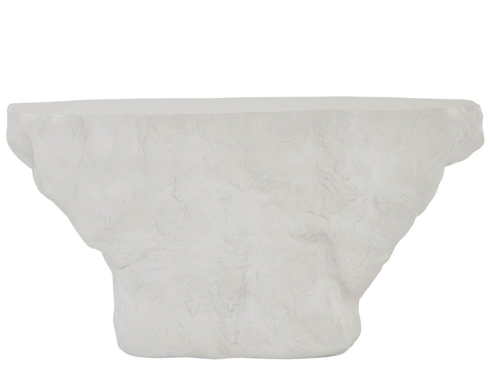 Universal Furniture Cliffside Console Table - Sculptural White Concrete Design Inspired By Coastal Landscapes, 49-inch White  U533823-universal