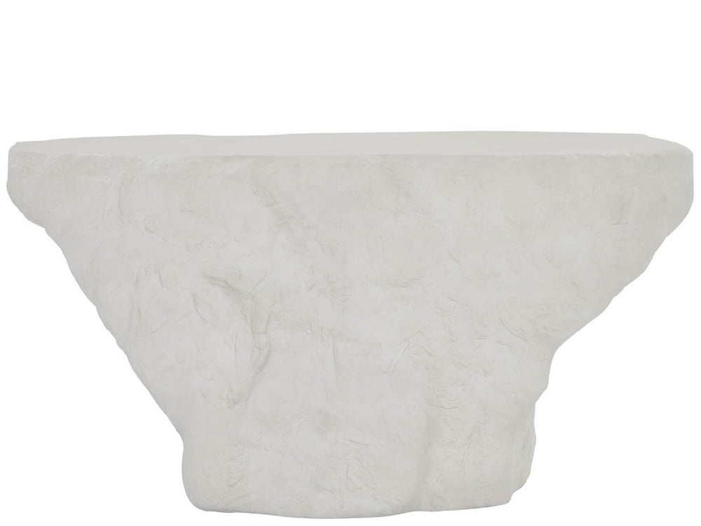 Universal Furniture Cliffside Console Table - Sculptural White Concrete Design Inspired By Coastal Landscapes, 49-inch White  U533823-universal