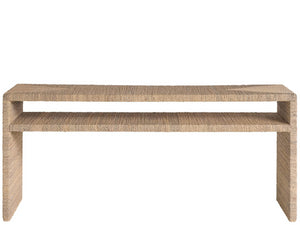 Universal Furniture Abaca Console Table - 68-inch Natural Fiber Design With Open Shelf For Stylish Storage & Display Natural Tan  U533826-universal