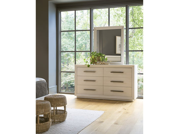 Universal Furniture Shoreline Mirror - Beveled Design In Sand-blasted Pine Frame, Versatile Coastal Decor For Your Home Shoreline White  U533a05m-universal