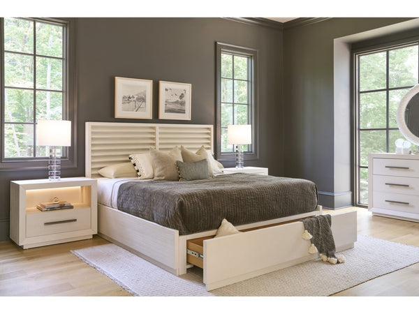 Universal Furniture Shoreline King Panel Storage Bed - Stylish Design With Spacious Storage, Perfect For Modern Bedrooms White Pine  U533a260sb-universal