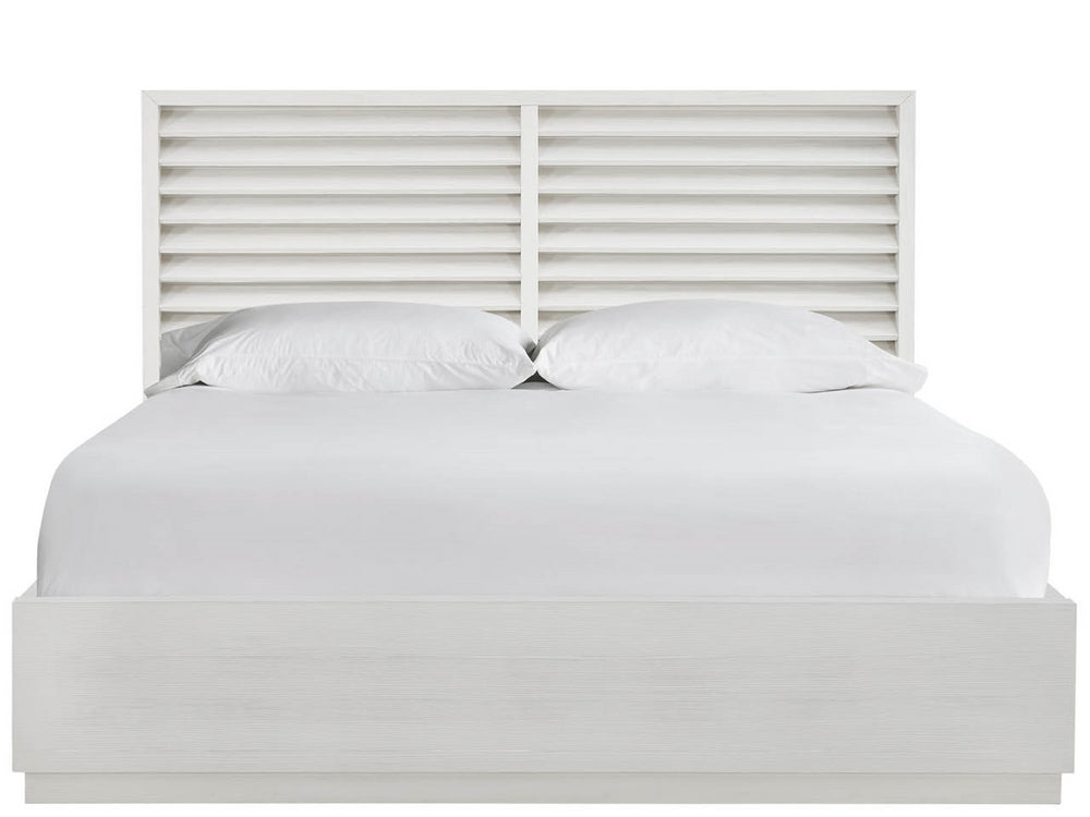 Universal Furniture Shoreline Panel Bed Queen - Coastal-inspired Design With Solid Pine And Louvered Panels For Serenity White Pine  U533a250b-universal