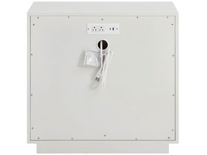 Universal Furniture Shoreline Nightstand - Modern Pine Design With Usb Ports And Stylish Bar Pulls For Bedroom Storage Shoreline White  U533a355-universal