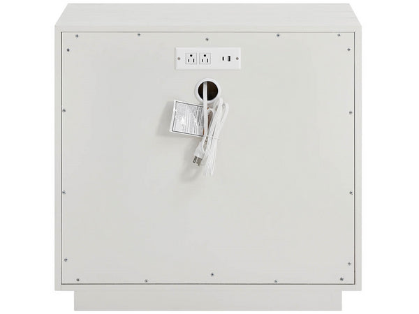 Universal Furniture Shoreline Nightstand - Modern Pine Design With Usb Ports And Stylish Bar Pulls For Bedroom Storage Shoreline White  U533a355-universal