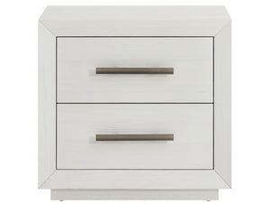 Universal Furniture Shoreline Nightstand - Modern Pine Design With Usb Ports And Stylish Bar Pulls For Bedroom Storage Shoreline White  U533a355-universal