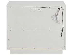 Universal Furniture Shoreline Nightstand - Modern Pine Design With Usb Ports And Stylish Bar Pulls For Bedroom Storage Shoreline White  U533a356-universal