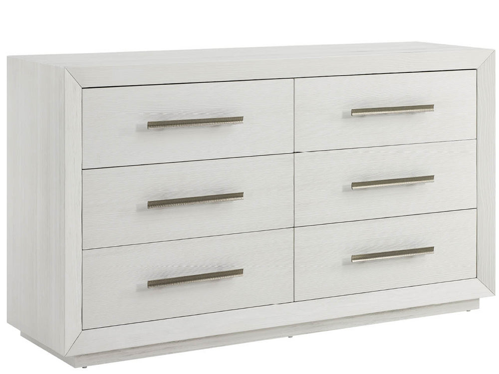 Universal Furniture Shoreline Dresser: Stylish 6-drawer Storage With Jewelry Trays And Sleek Bar Pulls For Your Home Shoreline White  U533a040-universal