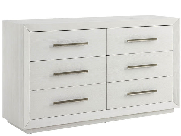 Universal Furniture Shoreline Dresser: Stylish 6-drawer Storage With Jewelry Trays And Sleek Bar Pulls For Your Home Shoreline White  U533a040-universal