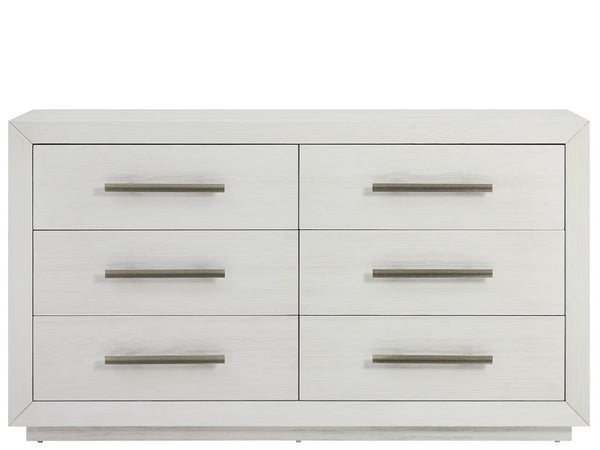 Universal Furniture Shoreline Dresser: Stylish 6-drawer Storage With Jewelry Trays And Sleek Bar Pulls For Your Home Shoreline White  U533a040-universal