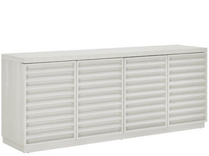 Universal Furniture Shoreline Credenza - Coastal-inspired Storage Solution With Louvered Doors For Dining Or Media Rooms Shoreline White  U533a677-universal