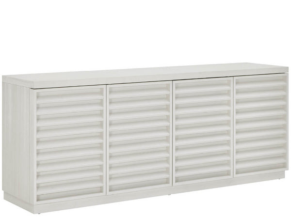 Universal Furniture Shoreline Credenza - Coastal-inspired Storage Solution With Louvered Doors For Dining Or Media Rooms Shoreline White  U533a677-universal