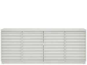 Universal Furniture Shoreline Credenza - Coastal-inspired Storage Solution With Louvered Doors For Dining Or Media Rooms Shoreline White  U533a677-universal