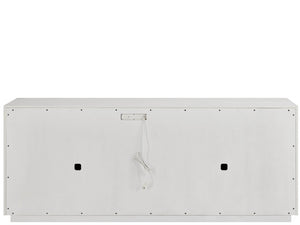 Universal Furniture Seascape Credenza - Elegant White Storage With Textured Grasscloth Doors & Antique Nickel Hardware Shoreline White  U533a969-universal