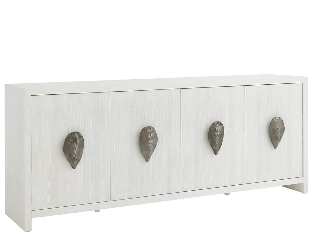 Universal Furniture Shoreline Credenza - Coastal-inspired Storage Solution With Louvered Doors For Dining Or Media Rooms Shoreline White  U533a968-universal