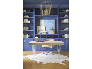 Universal Furniture Seascape Writing Desk - Coastal Elegance With Acrylic Legs And Hidden Storage For Inspired Creativity Seascape Blue  U533b813-universal
