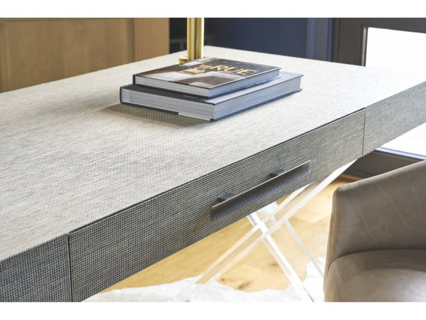 Universal Furniture Seascape Writing Desk - Coastal Elegance With Acrylic Legs And Hidden Storage For Inspired Creativity Seascape Blue  U533b813-universal