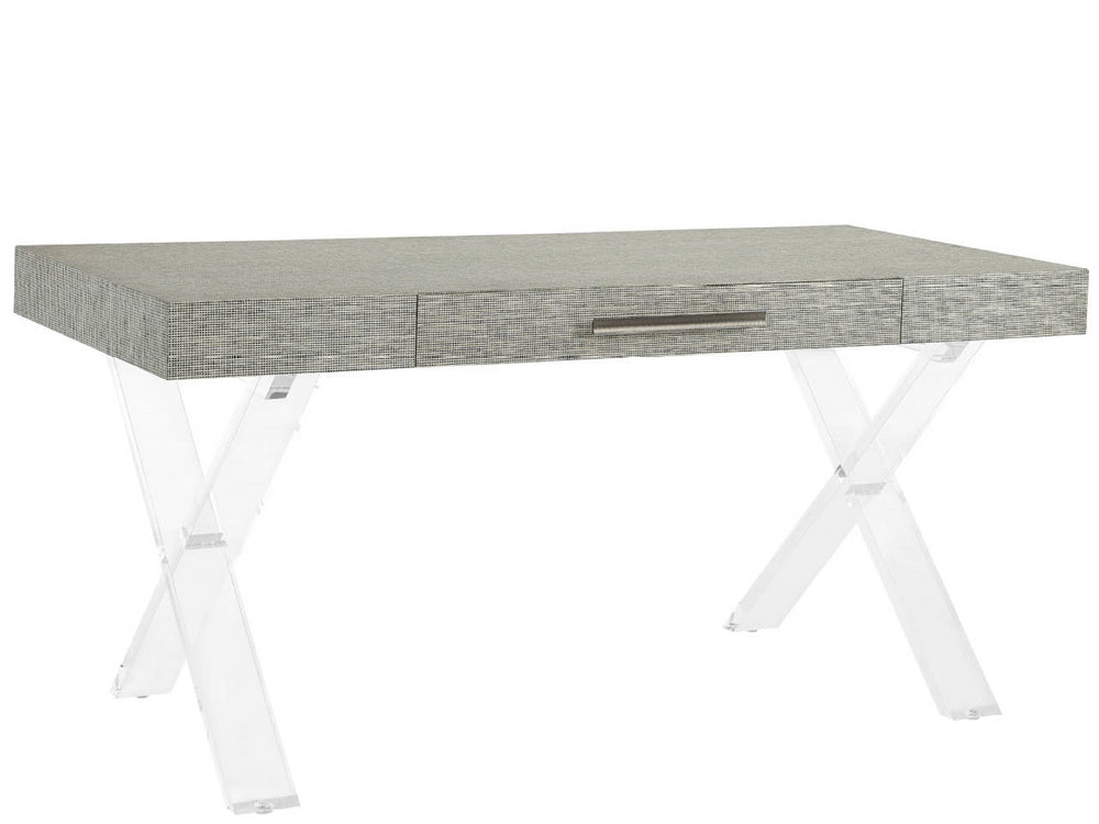 Universal Furniture Seascape Writing Desk - Coastal Elegance With Acrylic Legs And Hidden Storage For Inspired Creativity Seascape Blue  U533b813-universal