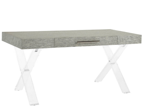 Universal Furniture Seascape Writing Desk - Coastal Elegance With Acrylic Legs And Hidden Storage For Inspired Creativity Seascape Blue  U533b813-universal