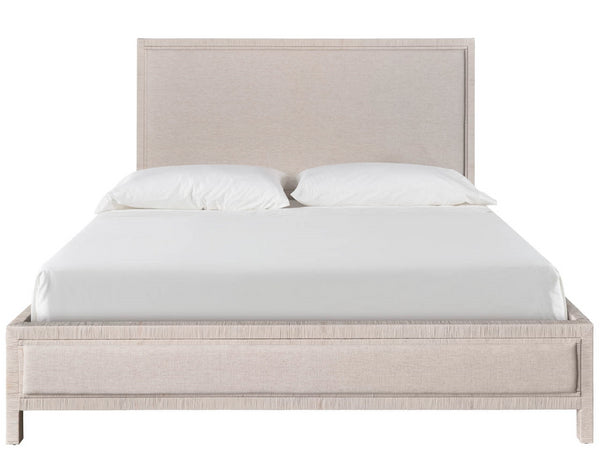 Universal Furniture Tidal Bed Queen - Coastal-inspired Upholstered Design With Rattan Frame And Durable Nomad Snow Fabric  92% Polyester,8% Linen U533e210b-universal