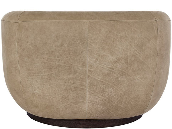 Universal Furniture Fitz Swivel Chair - Stylish Comfort With Deep Cushioning And Warm Oak Finish For Any Chic Space  100% Leather U539503-1830-1-universal