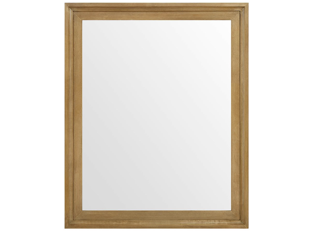 Universal Furniture Brindle Wood Frame Wall Mirror Dual Orientation Warm Toned Bedroom Entryway Accent U55004M
