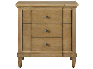 Universal Furniture Brindle Soft Close Nightstand with Built in Charging Cedar Lined Bedroom Storage 3 Drawers U550350