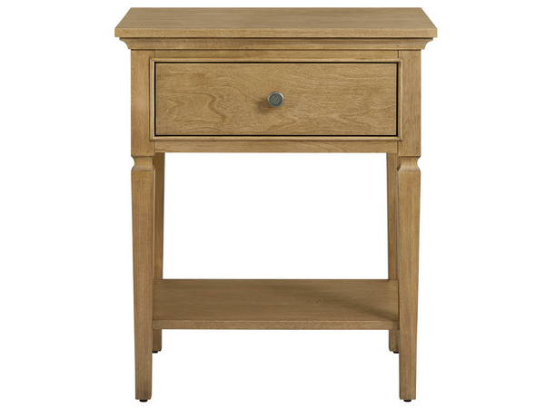 Universal Furniture Brindle Soft Close Nightstand with Built in Charging Cedar Lined Bedroom Storage 1 Drawer U550351