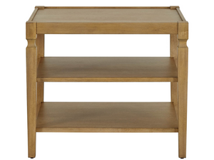 Universal Furniture Brindle End Table with Two Open Shelves for Living Room Organization and Display U550825