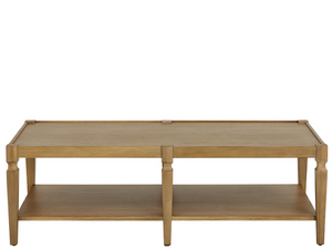 Universal Furniture Brindle Rectangular Coffee Table with Open Shelf Warm Finish Living Room Accent U550829