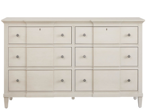 Universal Furniture Willow Finish Dresser with Cedar Lined Drawer and Soft Close Storage for Bedroom 6 Drawers U550A040