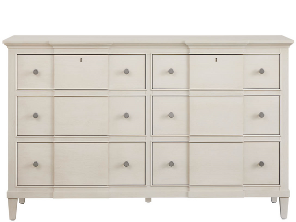 Universal Furniture Willow Finish Dresser with Cedar Lined Drawer and Soft Close Storage for Bedroom 6 Drawers U550A040