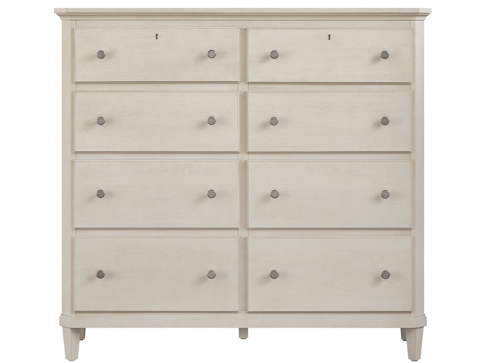 Universal Furniture Willow Tall Chest Eight Drawer Cedar Lined Bedroom Storage with Soft Close Guides U550A150