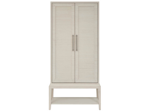 Universal Furniture Meadow Wardrobe with Led Lighting Adjustable Shelves and Neoclassical Willow Finish U550A160
