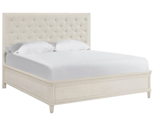Universal Furniture Willow Upholstered Bed with Padded Headboard Natural Fabric Transitional Bedroom Frame Queen U550A310B