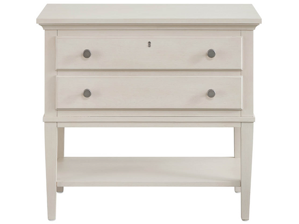 Universal Furniture Willow Three Drawer Nightstand with Built in Usb Charging and Soft Close Storage 2 Drawers U550A356