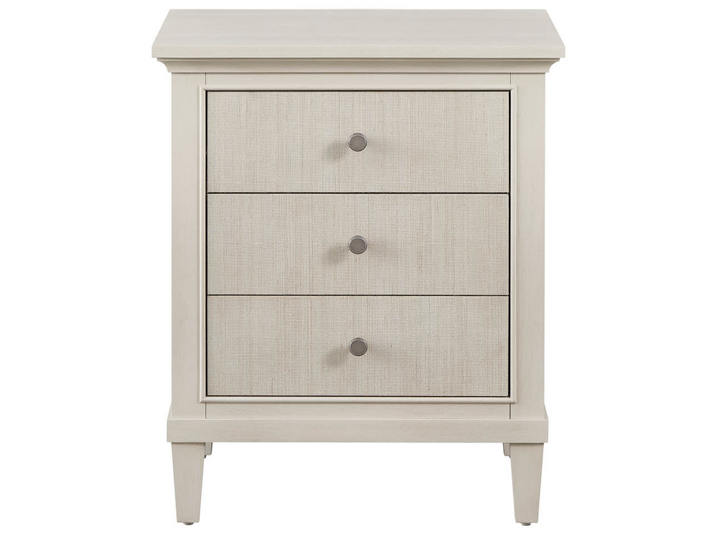 Universal Furniture Meadow Nightstand with Wallpaper Drawer Fronts Built-in Usb Outlets Willow Finish U550A357