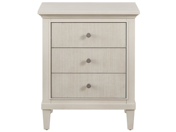 Universal Furniture Meadow Nightstand with Wallpaper Drawer Fronts Built-in Usb Outlets Willow Finish U550A357
