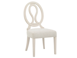 Universal Furniture Willow Oval Back Dining Side Chairs Set of Two Natural Upholstered Transitional Style U550A626P