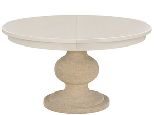 Universal Furniture Willow Abaca Wrapped Extendable Round to Oval Dining Table for Coastal Interiors U550A656