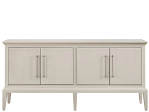 Universal Furniture Willow Finish Credenza with Led Lighting Six Doors Wire Management Living Room Storage 4 Doors U550A679