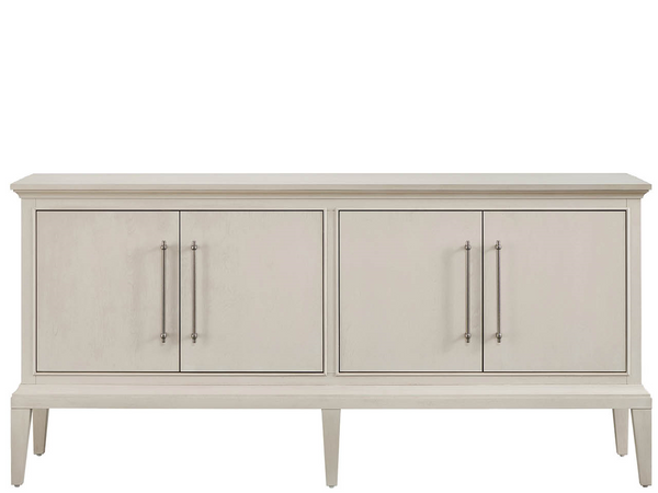 Universal Furniture Willow Finish Credenza with Led Lighting Six Doors Wire Management Living Room Storage 4 Doors U550A679